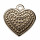 10 Pendants/Charms Heart, stainless steel, 16mm