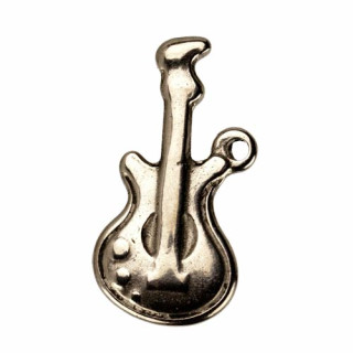 10 Pendants/Charms Guitar, stainless steel
