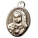 10 Pendants/Charms Madonna, stainless steel