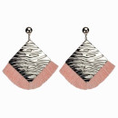 Earrings Square, Pink