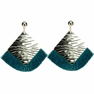 Earrings Square, Turquoise