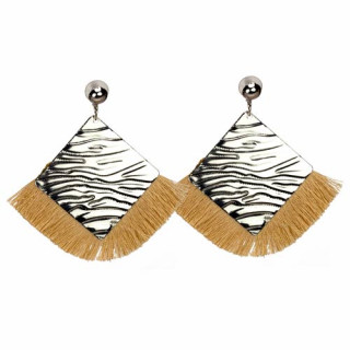 Earrings Square, Champagne