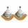 Earrings Square, Champagne