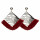 Earrings Square, Red