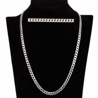Curb chain GZ, 925 Sterling silver, 45cm, 2,9mm - only 5pcs left!