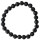 Bracelet ball agate black, 8mm