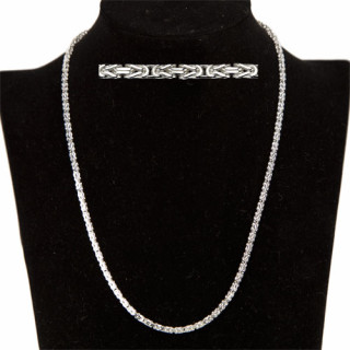 Curb chain GZ, 925 Sterling silver, 45cm, 2,9mm