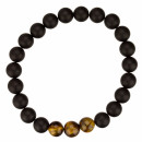 Armband synth. Onyx matt/Tigerauge, 8mm