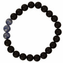 Armband synth. Onyx matt/Weißer Sodalith, 8mm