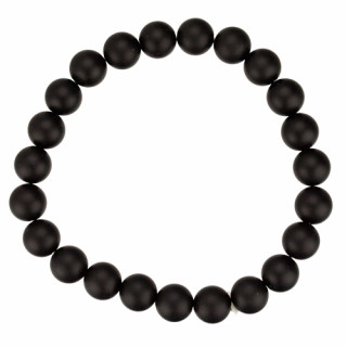 bracelet synth. onyx, black matt, 8mm