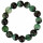 Bracelet fac. agate, green-black, 12mm