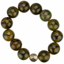 Armband Netzachat, Grün-Schwarz, 16mm