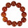 Bracelet agate, red, 16mm