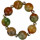 Armband Achat, Rot-Grün, 20mm
