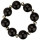 Bracelet agate, black, 20mm