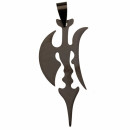 Stainless steel pendant hatchet, black