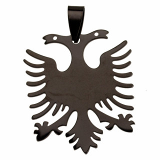 Stainless steel pendant eagle, black