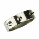 stainless steel ring with prongs, silver