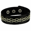 Leather bracelet, black