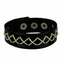 Leather bracelet, black