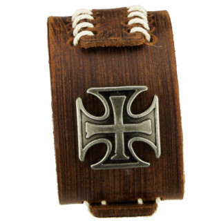 Leather bracelet, Vintage brown