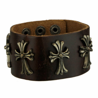 Lederarmband, Dunkelbraun