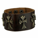 Leather bracelet, Dark brown