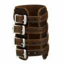 Leather bracelet XXL, Vintage brown