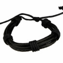 Lederarmband, Schwarz