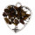 pendant heart tree of life, 30mm, tiger eye