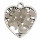 Pendant heart tree of life, 30mm, rose quartz