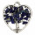 Anhänger Lebensbaum Herz, 30mm, Lapislazuli