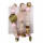snake bracelet with natural stones, pink