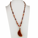 Natural stone chain red agate