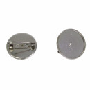 Brosche Edelstahl für 20mm Cabochon