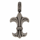 Pendant lily, 42mm, stainless steel
