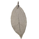 Pendant leaf medium, natural/copper, silver