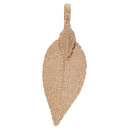 Pendant leaf small, nature/copper, rose gold