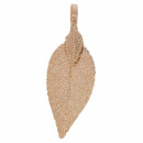 Anhänger Blatt Klein, Natur/Kupfer, Rosegold