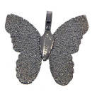 Anhänger Blatt Natur, Schmetterling, Anthrazit
