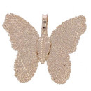Anhänger Blatt Natur, Schmetterling, Rosegold