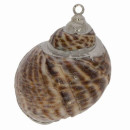 Pendant shell, cream/brown silver