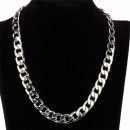 Curb necklace stainless steel, 45cm, 12mm