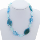 copy of natural stone necklace blue, 48cm