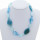 Natursteinkette Achat, Blau, 48cm