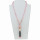 Long necklace glass/porcelain, pink
