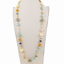 Long fashion necklace, 100cm, colorful