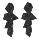 Fashionable earrings, black