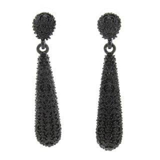 Fashionable earrings pendant, black