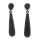 Fashionable earrings pendant, black